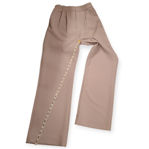 Abercrombie and Fitch Sloan Tailored Pant Beige Wide Leg Trouser 25/0 - Picture 14 of 16